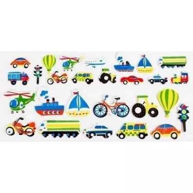 Fandy Naklejki piankowe 3D - Transport 35 szt.