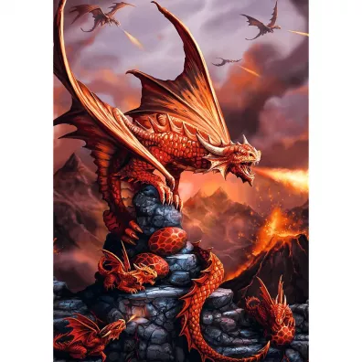 Puzzle 1000 el. Ognisty Smok Trefl