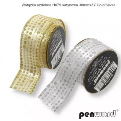 Penword Wst��ka satynowa z drutem 38mm, 12 x 274cm