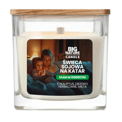 Big Nature �wieca sojowa na katar ULGA W ODDECHU 220 g