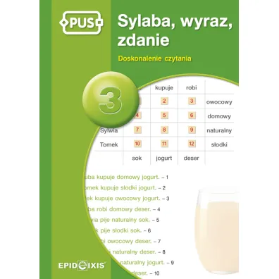 PUS Sylaba, wyraz, zdanie 3 Doskonalenie czytania - Olga  Wieli�ska-Jachymiak