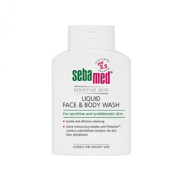 Sebamed Sensitive Skin Liquid Face & Body Wash bezalkaliczna emulsja do twarzy i ciaa 20 ml