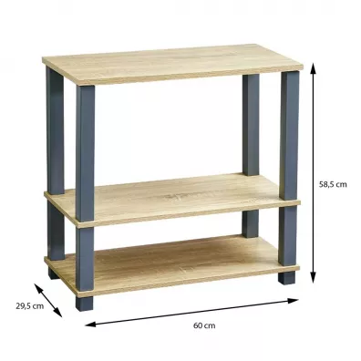 Rega na ksiki i dekoracje 3 pki 60x29,5x58,5 cm