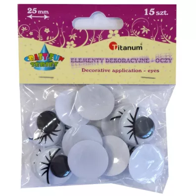 Titanum Ozdoba dekoracyjna oczy z rzsami 242714 25mm