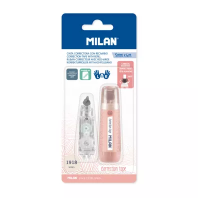 Milan Korektor mini w ta�mie 1918 + wk�ad zapasowy r�owy 5 mm x 6 m