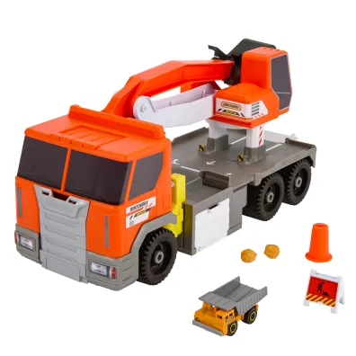 Matchbox. Ci�ar�wka Koparka Du�y pojazd z funkcj� HPD64 Mattel
