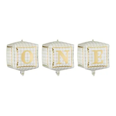 PartyDeco Balony foliowe kostki One 34x36cm