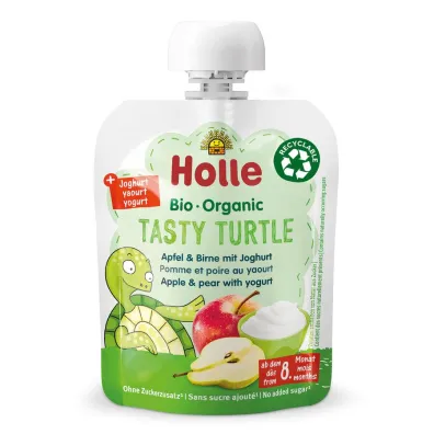 Holle Mus Smaczny ��wik (jab�ko - gruszka - jogurt) od 8 miesi�ca 85 g Bio