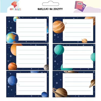 All4Kids Naklejki na szafk� i zeszyt Kosmos