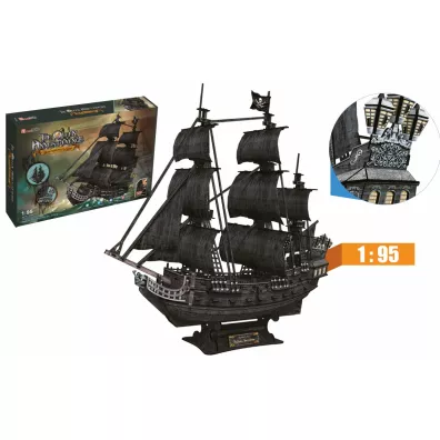 Puzzle 3D 308 el. Okrt piracki Zemsta Krlowej Anny XL Cubic Fun