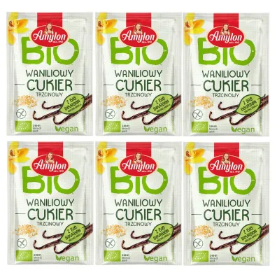 Amylon Cukier waniliowy trzcinowy Zestaw 6 x 20 g Bio