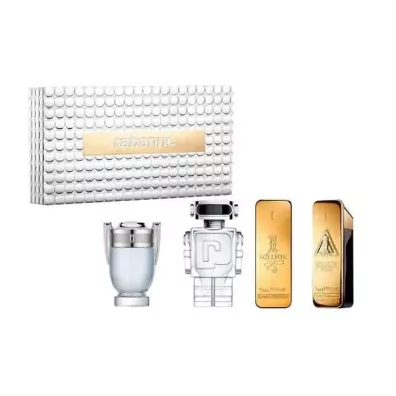 Paco Rabanne Zestaw MINIATUR Woda toaletowa One Million + Woda perfumowana One Million Elixir Intense + Woda toaletowa Invictus + Woda toaletowa Phantom 4 x 5 ml