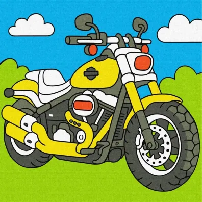 Ideyka Malowanie po numerach - Motocykl Kids 25x25cm