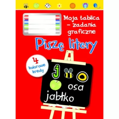 Pisz� litery. Moja tablica - zadania graficzne + 4 kolorowe kredy