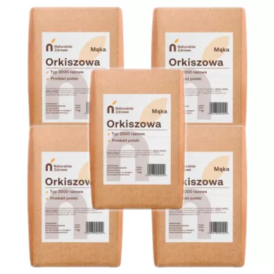 Naturalnie Zdrowe Mka orkiszowa razowa typ 2000 Zestaw 5 kg