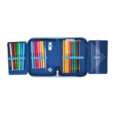 Herlitz Pi�rnik rozk�adany 2 klapki z wyposa�eniem Cosmic Explorer