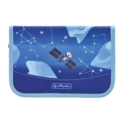 Herlitz Pi�rnik rozk�adany 2 klapki z wyposa�eniem Cosmic Explorer