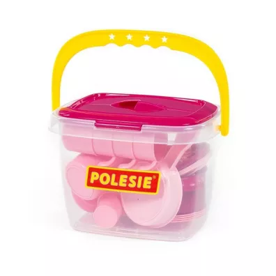 Polesie 57662 Zestaw naczy Nastka na 4 osoby - 28 elem. w wiaderku