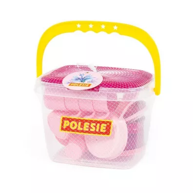 Polesie 57662 Zestaw naczy Nastka na 4 osoby - 28 elem. w wiaderku