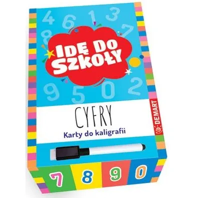 Id� do szko�y. Cyfry. Karty do kaligrafii z pisakiem sucho�cieralnym