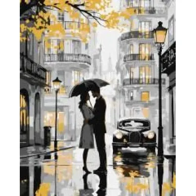 Ideyka Malowania po numerach - Poca�unek w deszczu 40x50cm