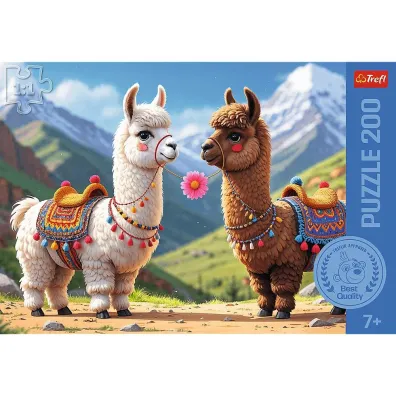 Puzzle 200 el. Kolorowe lamy Trefl