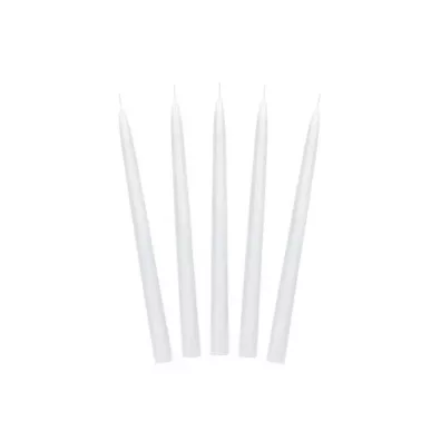 wieca stokowa matowa biay 24cm 10szt