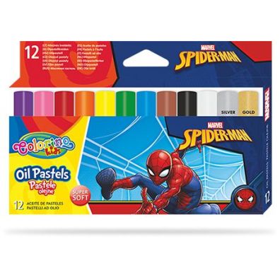 Patio Pastele olejne Colorino Kids trjktne Spiderman 12 kolorw