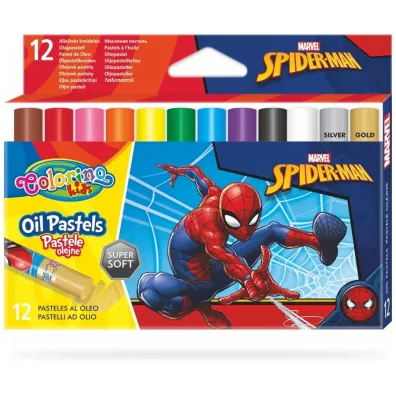 Patio Pastele olejne Colorino Kids trjktne Spiderman 12 szt.