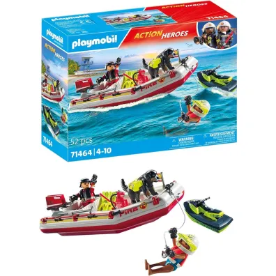 Playmobil Action Heroes ��dz stra�y po�arnej ze skuterem wodnym 71464