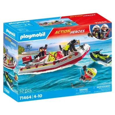 Playmobil Action Heroes ��dz stra�y po�arnej ze skuterem wodnym 71464