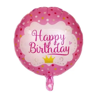 GoParty Balon foliowy Happy Birthday r�owy