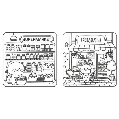 W mie�cie. Cosy colouring