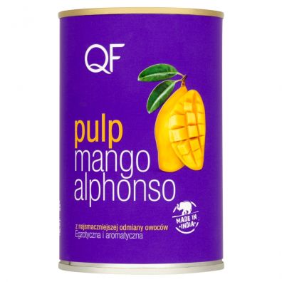 Quality Food Pulpa z mango Alphonso 99,9% mango 450 g
