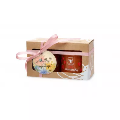 Pasieki rodziny Sadowskich Zestaw miod�w - mi�d z truskawk�, mi�d z rokitnikiem 2 x 240 g