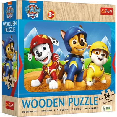 Puzzle drewniane 24 el. Urocza Psia Ekipa Trefl