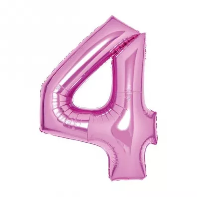 Amscan Balon foliowy cyfra 4 r�owa 51x66cm