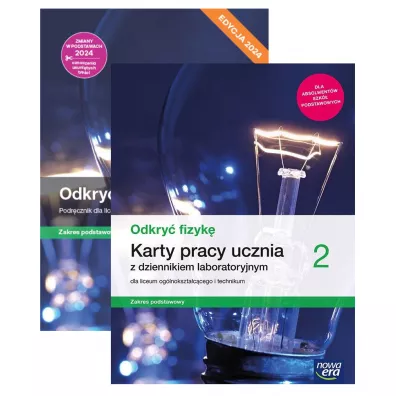Pakiet Odkry� fizyk� 2. Podr�cznik i Karty pracy ucznia z dziennikiem laboratoryjnym dla liceum og�lnokszta�c�cego i technikum. Zakres podstawowy. Edycja 2024 - Marcin Braun, Weronika �liwa, Bart�omiej Piotrowski, Izabela  Kondratowicz