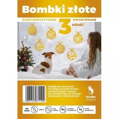 Kunke Bombki dwustronne elektrostatyczne 3 szt.