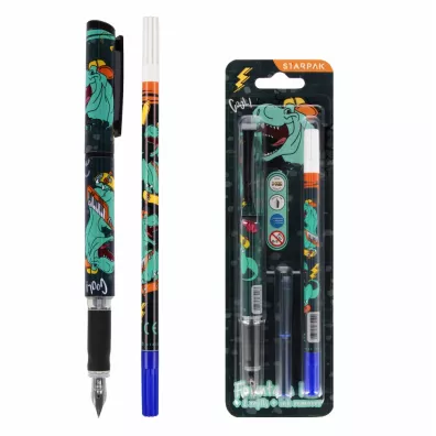 Pi�ro wieczne z nabojami i wymazywaczem Skate Dino STARPAK 536383