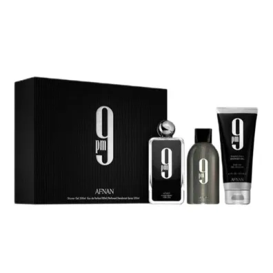 Afnan Zestaw dla m�czyzn 9 PM Woda perfumowana + �el pod prysznic + Dezodorant 100 ml + 150 ml + 250 ml