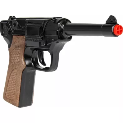 Metalowy pistolet policyjny 8 naboi Gonher