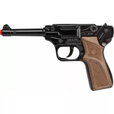 Metalowy pistolet policyjny 8 naboi Gonher