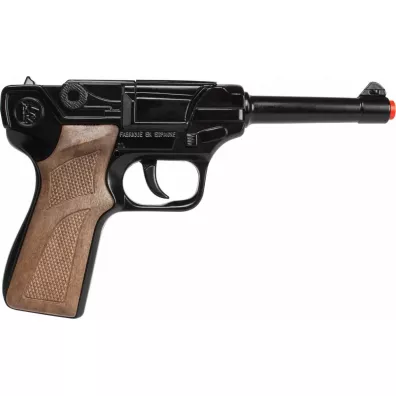 Metalowy pistolet policyjny 8 naboi Gonher