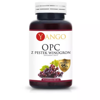 Yango OPC 95% ekstrakt z pestek winogron Suplement diety 90 kaps.