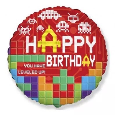 Godan Balon foliowy Happy Birthday Bricks 46cm