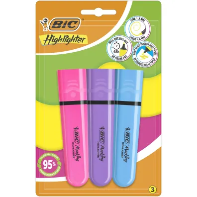 Zakre�lacz 3 kolory neon BIC 302807