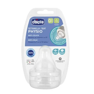 Chicco Smoczek antykolkowy Physio Perfect5 0m+ 2 szt.
