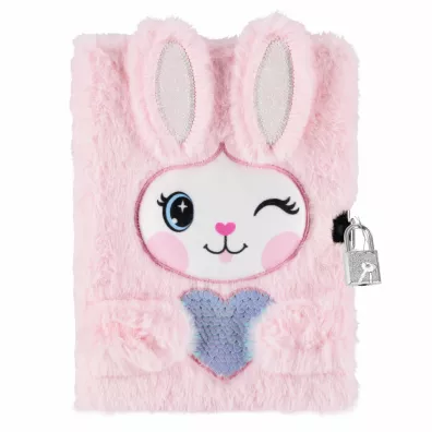 Pami�tnik pluszowy zamykany A5/64 k Rabbit & Heart STARPAK 541490