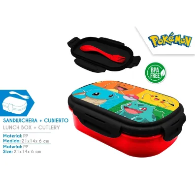 Pude�ko �niadaniowe Pokemon ze sztu�cami PK00030